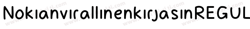 NokianvirallinenkirjasinREGULAR REG字体转换